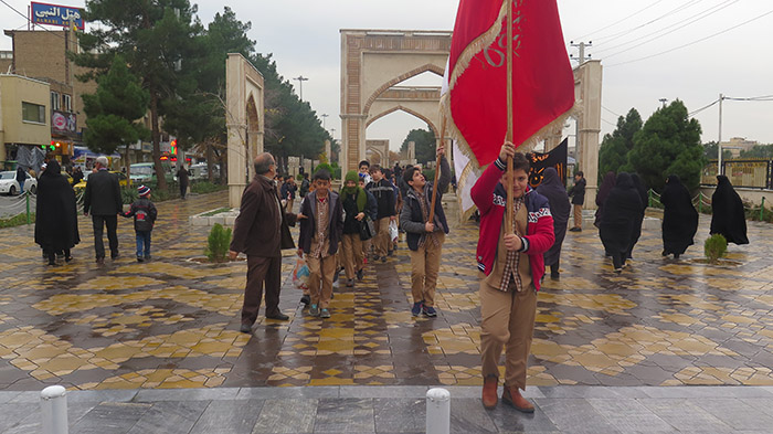 970928 hozor danesh amozan dabestan emam hasan mojtaba qom dar marasem azadari shhadat hazrat masomea 05