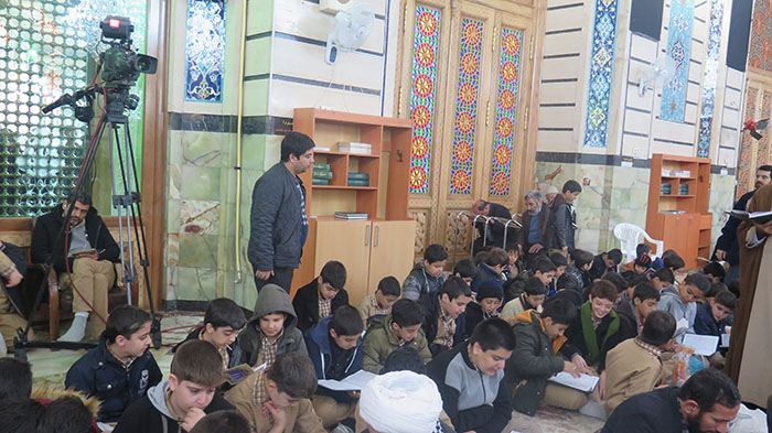 970928 hozor danesh amozan dabestan emam hasan mojtaba qom dar marasem azadari shhadat hazrat masomea 09
